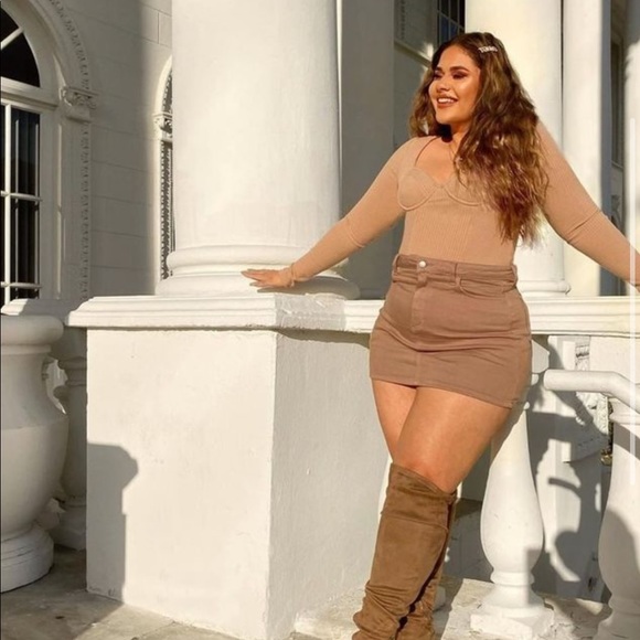 COPY - Fashion nova - Pauline Long sleeve Bodysuit (Beige) tagged zara for expo… - Picture 6 of 7